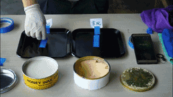 同一時(shí)間使用蜜蠟250的模具在差不多2秒后就掉落在桌面上，但使用常規(guī)蠟的模具還是牢牢地穩(wěn)固貼在模具上，附著力十分強(qiáng)，由此可見(jiàn)使用蜜蠟250的脫膜效果更勝一籌。